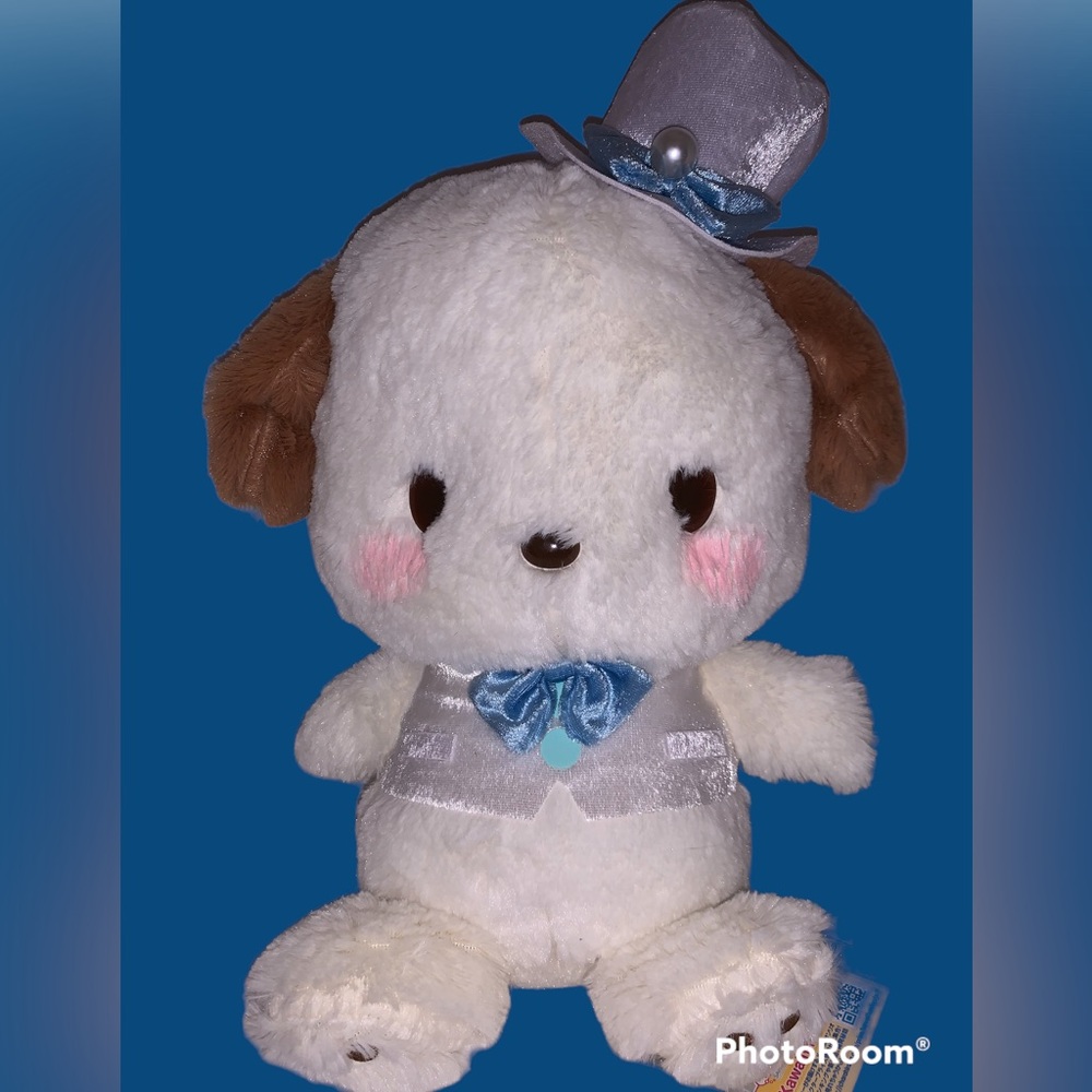 New 12inch Large Kawaii Sanrio DapperMilky White Pochacco BIG Plushie From Japan